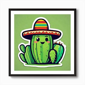 Cactus Sticker 23 Art Print