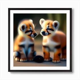 Tiger Cubs Art Print