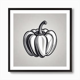 Black And White Pepper 1 Art Print