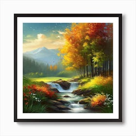 Autumn Landscape Painting 20 Art Print