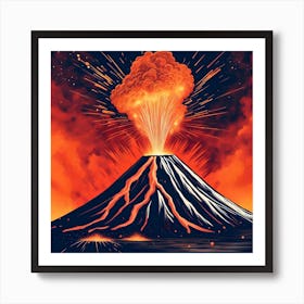 Volcano Eruption 8 Art Print