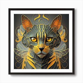 Cat Of The Zodiac Art Print
