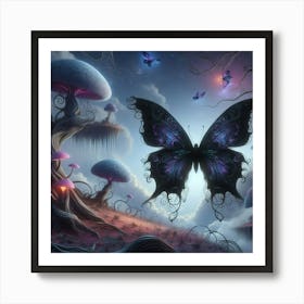 Butterfly In The Forest 11 Art Print