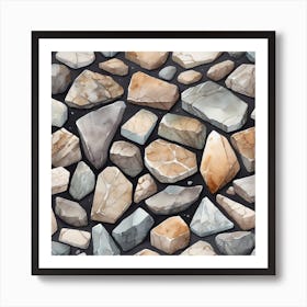 Stone Wall Seamless Pattern 4 Poster