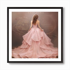 Pink Wedding Dress Art Print