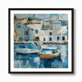 Boats In The Harbor 1 Art Print