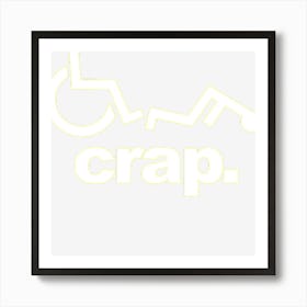 Handicap Wheelchair Funny Wheelchair Fall Art Print