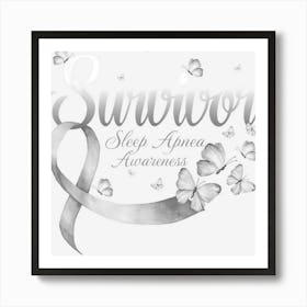 Butterfly Survivor Sleep Apnea Awareness Art Print