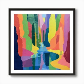 Colourful Abstract Sequoia National Park Usa 3 Art Print