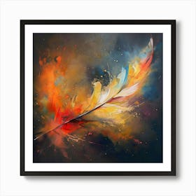 Feather Painting Art Print