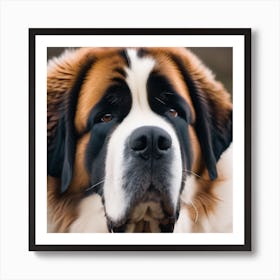 St Bernard Dog  Art Print