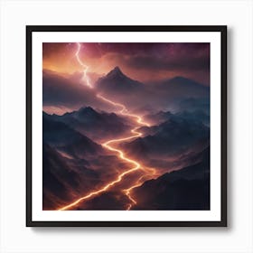 Lightning In The Sky Art Print