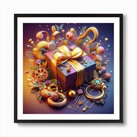 Gift Box Art Print