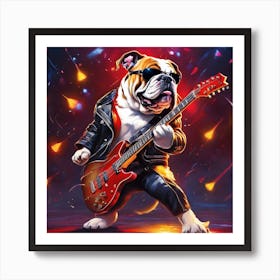 Bulldog Rocker 2 Art Print