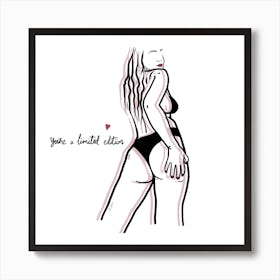 You Are A Limited Edition Square Line Art Print