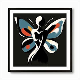 Bold Butterfly Woman Abstract V Art Print