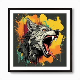 Wolf Head 5 Art Print