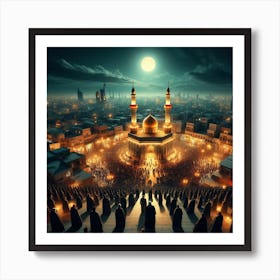 Islamic City At Night 6 Art Print
