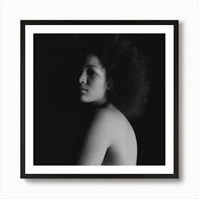 Portrait Black And White 001 Art Print