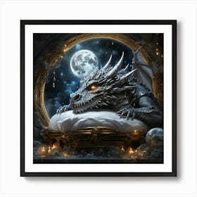 Dragon In The Moonlight 2 Art Print