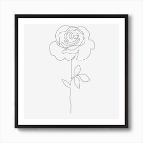 Flower Line art Art Print