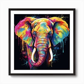 Elephant Painting 7 Art Print