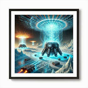 A Futuristic Sci Fi Depiction Of Aurora Disruptors Anti Cryo Pulse Art Print