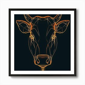 Bull Head 6 Art Print