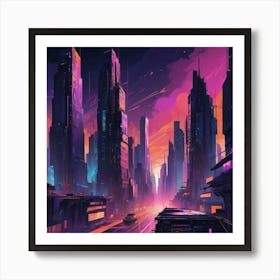 Futuristic City Art Print