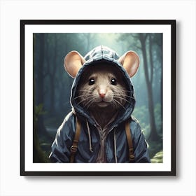 Mouse In The Woods Art Print