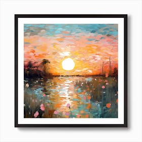 Hues of Monet's Symphony Art Print