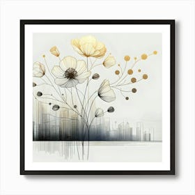 Flowers In The City Canvas Print 1 Art Print