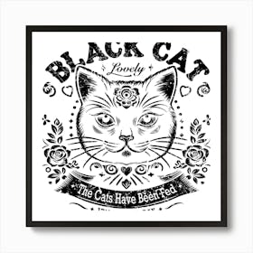 Black Cat Art Print