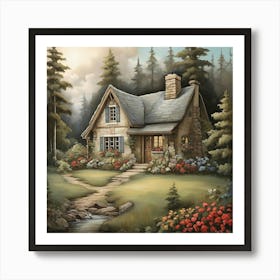 Cabin In The Woods 5 Art Print