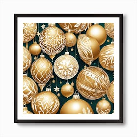 Christmas Ornaments 3 Art Print