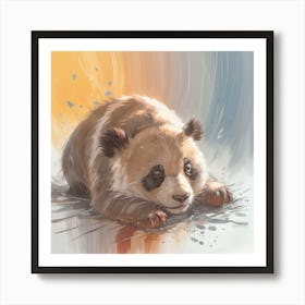 Sleeping panda Art Print