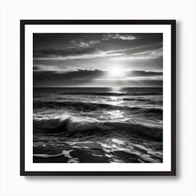 Black And White Seascape 7 Art Print