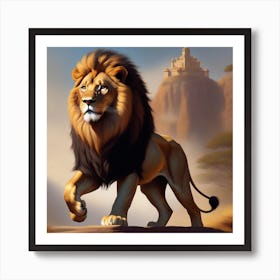 Lions Castle Art Print