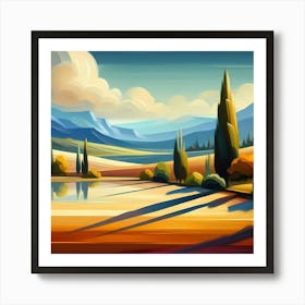 Landscape Painting 114 Art Print