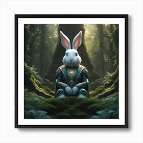 Rabbit In The Forest 38 Art Print