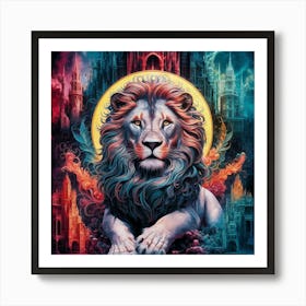 Lion Of The Night Art Print