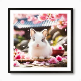 Sakura Bunny Art Print