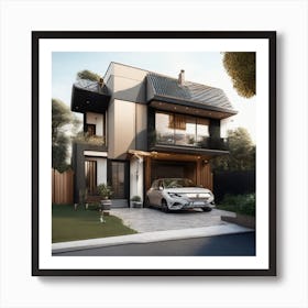 Leonardo Diffusion Xl A Modern House With Four Floors Four Bed 0 Art Print