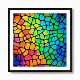 Rainbow Stained Glass Art Print