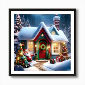 Santa'S House 3 Art Print