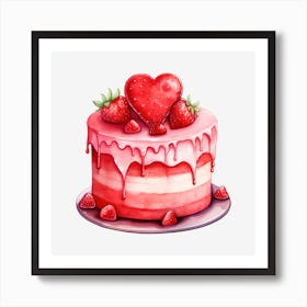 Strawberry Cake 14 Art Print