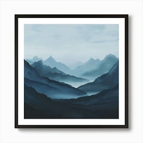 2024 May Poster Canvas Mountain 25 Art Print