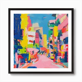 Abstract Travel Collection Seoul South Korea 6 Art Print