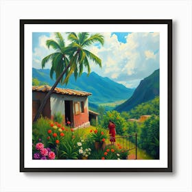 House In The Mountains Art Print