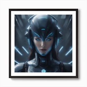 Futuristic Woman 1 Art Print